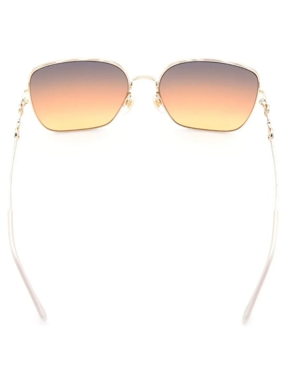 Gucci Square Horsebit Gradient Sunglasses Gold Brown 61 18‐140 Eyewear
